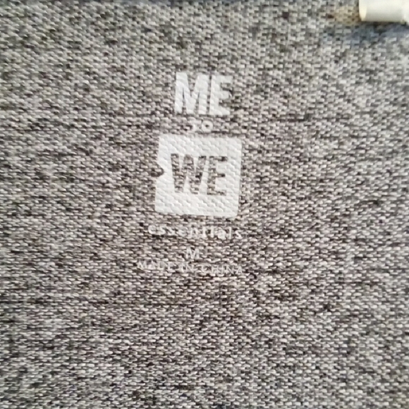 Womans M Me to We Gray Ruched Tie Front Crop Top Y2k Twilight - Picture 2 of 4